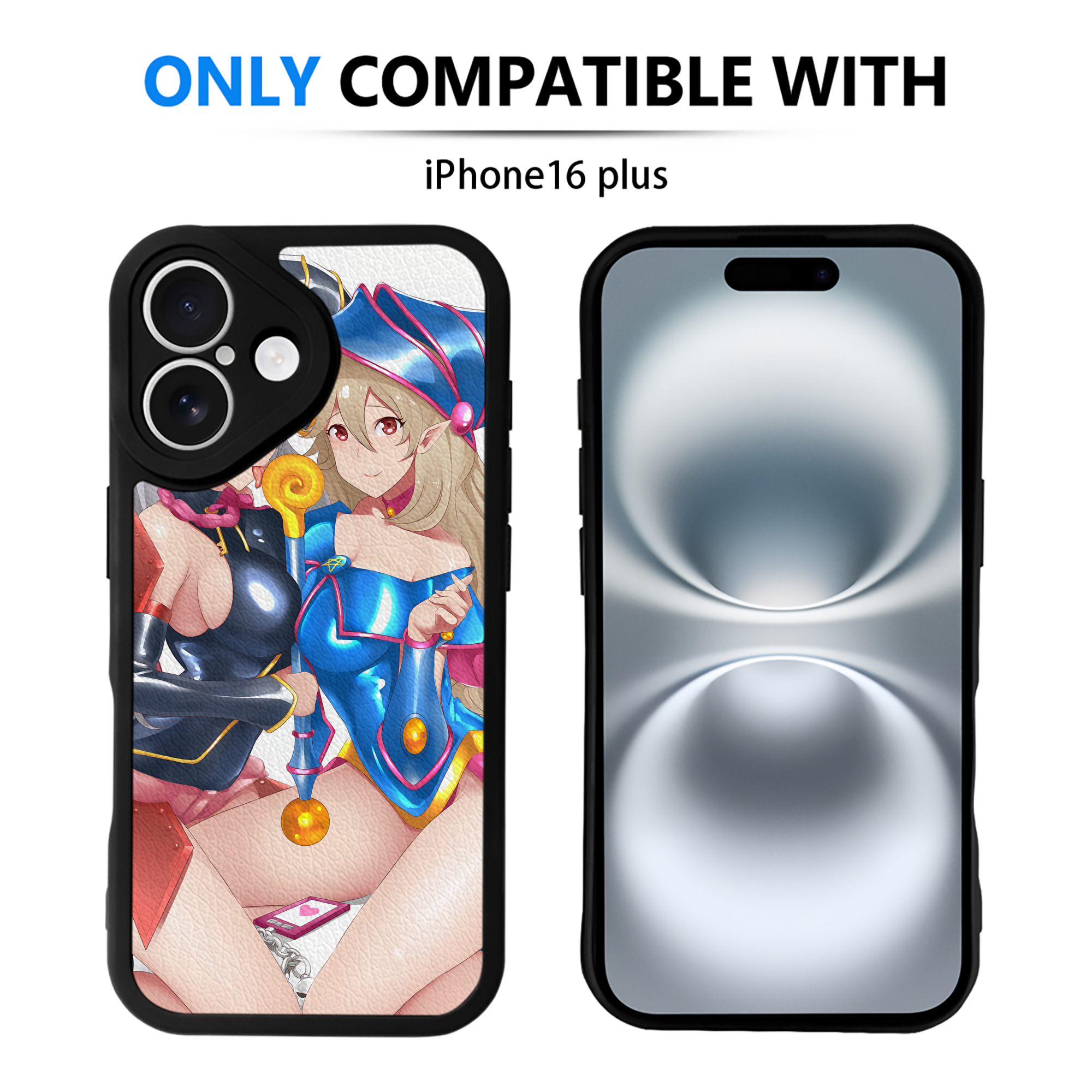 （画像用） 遊☆戯☆王 Yu-Gi-Oh! 【iPhone 16シリーズ対応】シリコンスマホケース（レザー調） 材質：シリコン